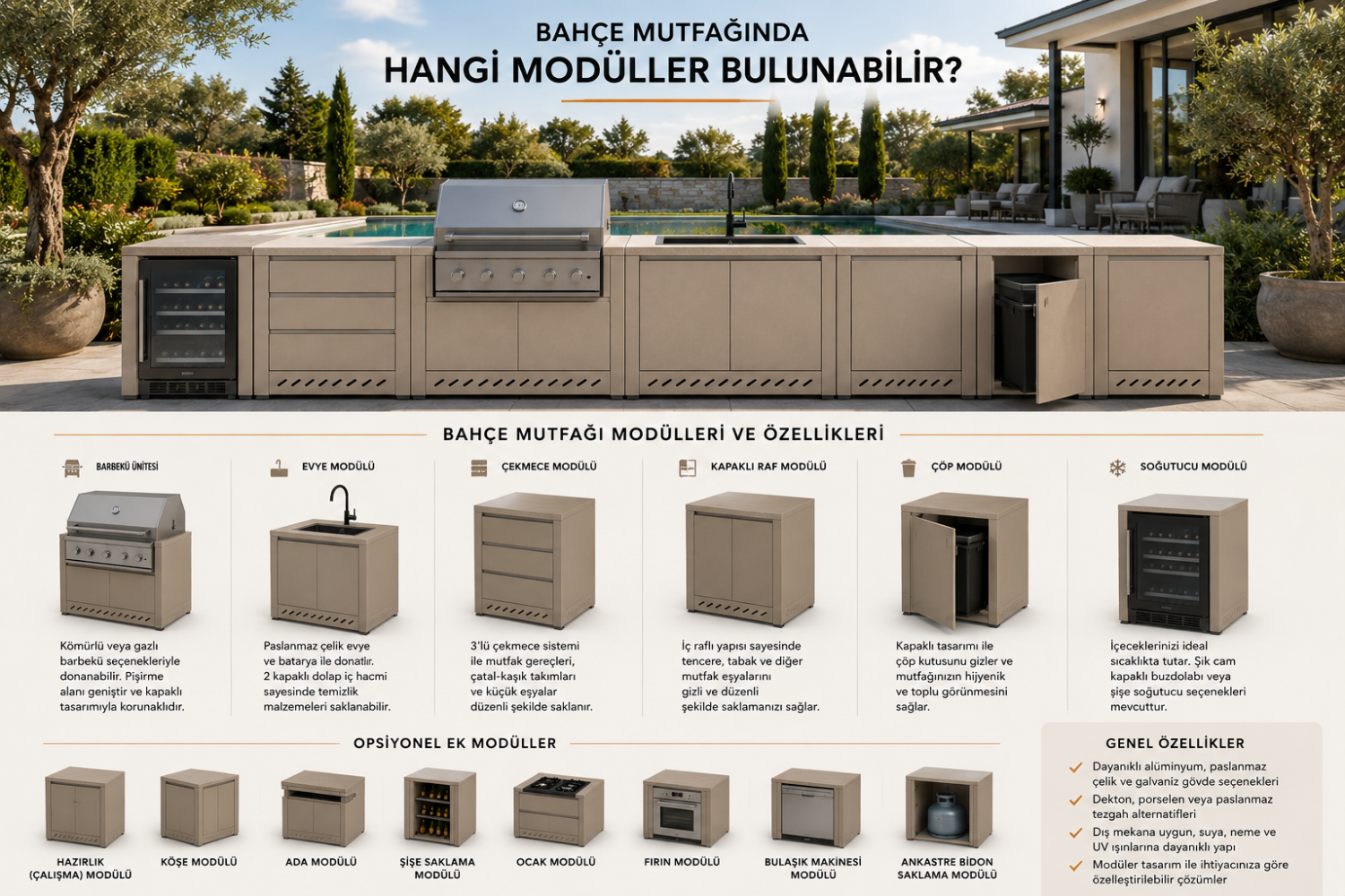 Bahçe Mutfağında Hangi Modüller Bulunabilir?